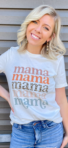 Mama Leopard Boho Graphic Tee