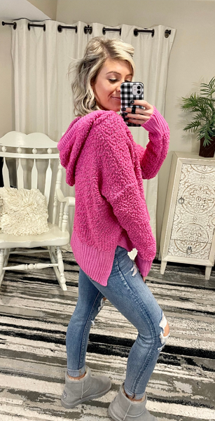 Cozy Up Hooded Top - Bubblegum