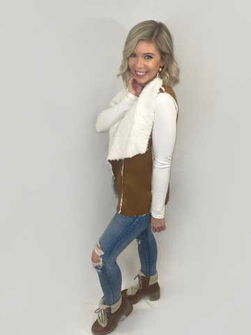 Made For Suede Sherpa Lined Vest