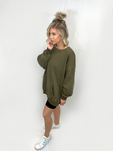 Green With Envy Oversized Sweatshirt