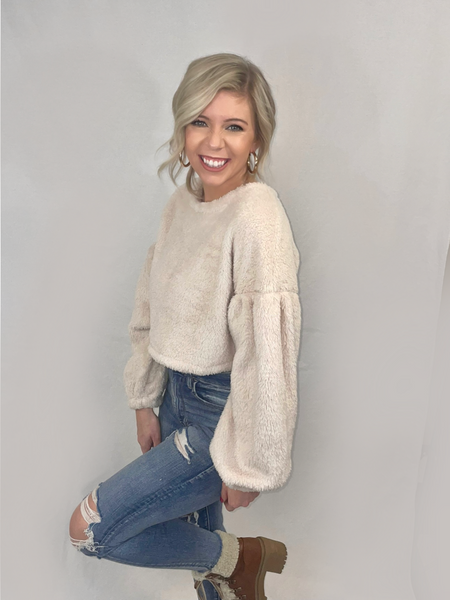 Snowed In Cropped Sweater