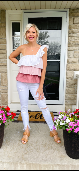 Rosie Ruffle-Tiered Top